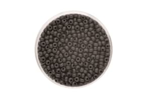 Perle di rocailles opaco 2,6mm, 17 gr, nero