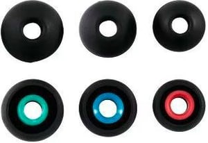 Cuscinetti auricolari di ricambio in silicone, misura S - L, 6 pezzi, nero + vari colori. Colori