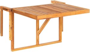 Table de jardin en bois acacia clair 60 x 40 cm UDINE