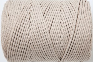 Macrame Rope beige, filato per macramé Lalana per lavorazioni in macrame, intrecci e annodature, beige, 2 mm x circa 160 m, circa 500 g, 1 gomitolo