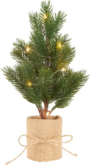 LED Weihnachtsbaum 35cm Bodal BxH: 15x35cm, 8 LED Bat. 2xAA mit Timer