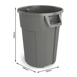 Rotho Pro Titan Mülltonne 85l ohne Deckel, Kunststoff (PP) BPA-frei, anthrazit