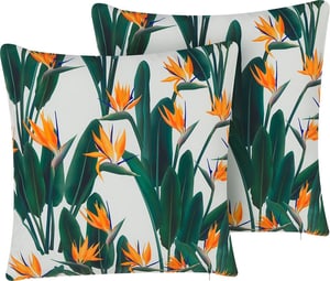 Set di 2 cuscini verdi con motivo floreale 45 x 45 cm TSOTYLI