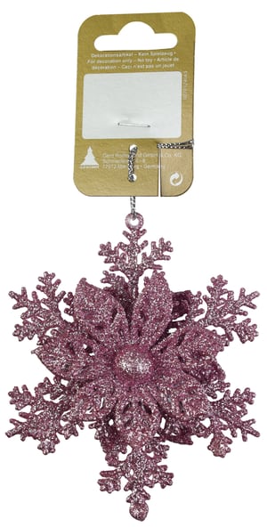 Flocon de neige design floral, rose