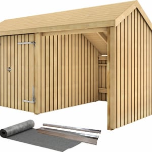 Multi Abri de jardin 2 Mod. avec double porte 432x248x250cm Set 2 non traité