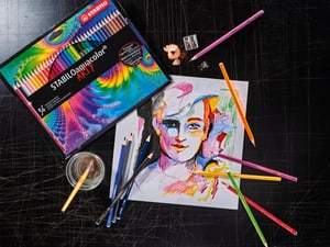 STABILOaquacolor® ARTY crayon de couleur aquarellable étui en carton de 36