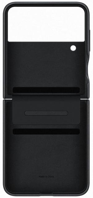 Galaxy Z Flip4 Flap Leather Cover - Black