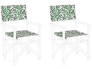 Set de 2 toiles de rechange pour chaises motif feuilles CINE