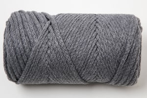 XXlace dark grey, fil de chaîne Lalana pour crochet, tricot, nouage &amp; macramé, gris foncé, env. 3 mm x 70 m, env. 200 g, 1 écheveau