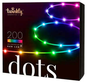 LED Stripe Dots, 200 LEDs, 10 m, RGB, Transparent