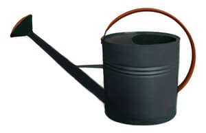 Arrosoir en zinc ovale noir + brun, 5 litres