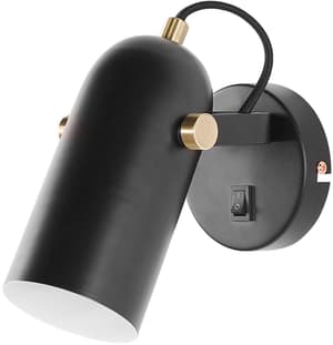 Lampe murale en métal noir 1 spot TYRIA