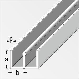 UU-Profil  10 x 15 x 10 mm PVC weiss 1 m