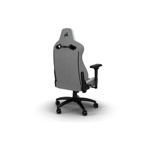TC200 Fabric Gaming Chair - Standard Fit, Light Grey/White