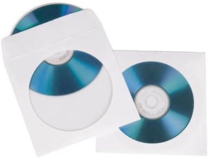 Buste di carta per CD/DVD, confezione da 100 pezzi