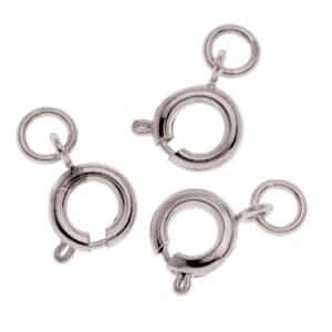 Anneau ressort 10pcs 7mm couleur argent