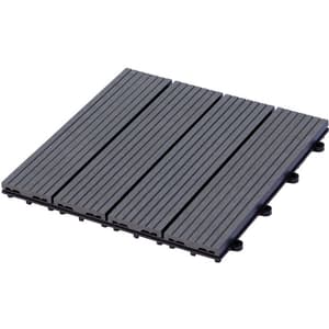 Lames de terrasse 4 pcs/pc 30x30x2,2cm - WPC gris ardoise