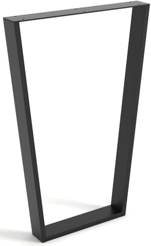 Barre de support pour tables acier laqué noir mat industriel, 1 pièce