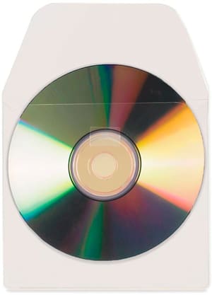 Hülle für CD/DVD mit Klappe Transparent, 100 Stück