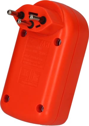 Abzweigstecker maxADAPTturn 2x Typ 13 fluo-orange drehbar Schalter BS