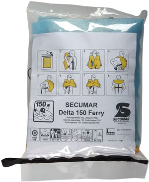 Giubbotto di salvataggio gonfiabile Delta 150 Ferry giallo