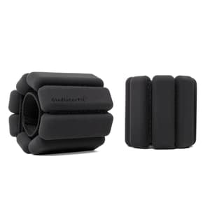 Silikon-Beschwerungsbänder Knöchel / Handgelenke 2 x 0,5 kg | Schwarz