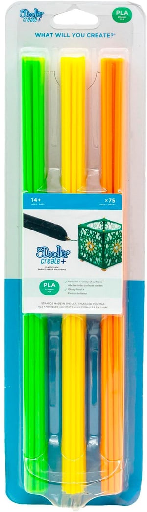 Filamento per penna 3D Create+ e Pro+ arancione, giallo e verde neon