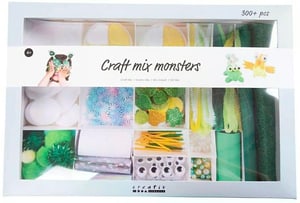 Kits de bricolage Mix créatif Monstres Vert/Jaune