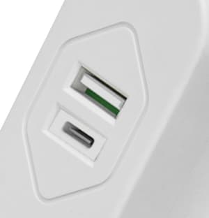 Power Strip Home (4x T13, 1x USB-C, 1x USB-A, câble de 1,5 m) – blanc