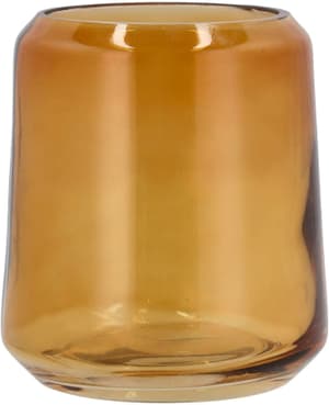 Bicchiere ambrato vintage per spazzolini da denti, vetro