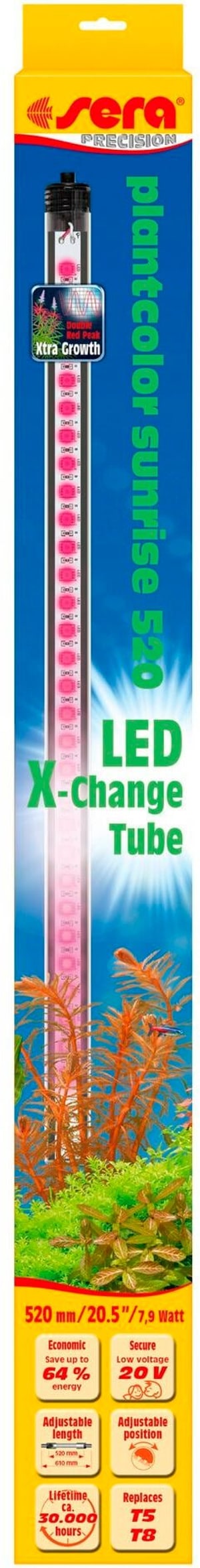 Ampoule LED X-Change Tube PCS, 520 mm, 7.9 W