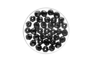 Perline di vetro affilate 6mm 50pz nero