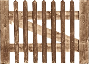 Portillon pour clôture palissades