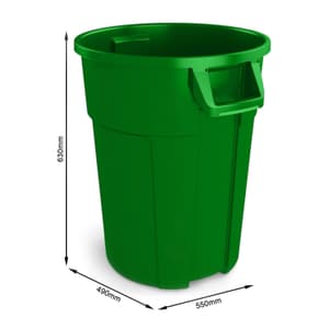 Rotho Pro Titan Mülltonne 85l ohne Deckel, Kunststoff (PP) BPA-frei, grün