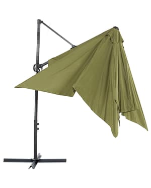 Parasol en porte-à-faux vert 2,45 x 2,45 m MONZA II