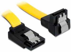 SATA3-Kabel gelb, doppelt gewinkelt, 20 cm