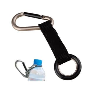 Carabiner with bottle carrier