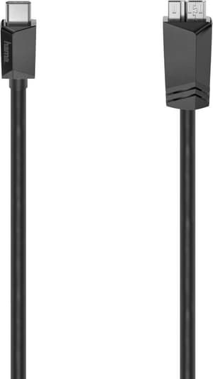 USB-Kabel, USB-C-Stecker - Micro-USB-B Stecker, USB 3.2, 0.75m