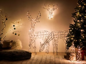 Outdoor Weihnachtsbeleuchtung LED schwarz Rentier 70 cm NARUSKA
