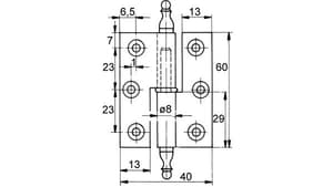 Möbelbänder FS, Rollendurchmesser 8 mm