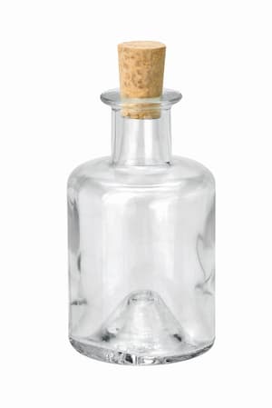 Flasche rund mit Korken Klarglas 200ml