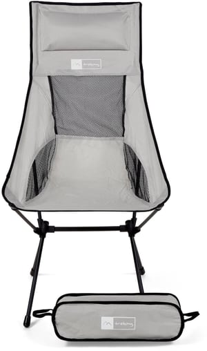 Chaise de camping Haute Gris Acier