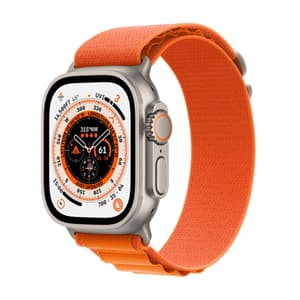 Watch Ultra GPS + Cellular, 49mm Titanium Case with Orange Alpine Loop - Medium