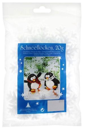 Schneeflocken aus Filz, 20g, weiss