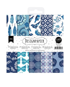 Design Papier Set Blue 15: Set di carte design Blue 15