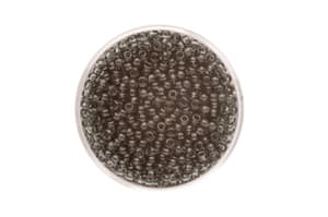 Perle di rocailles trasparente 2,6mm, 17 gr, grigio