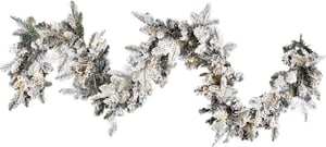 Guirlande de Noël LED effet neige 270 cm blanc SUNDO