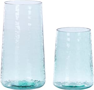 Set di 2 vasi da fiori vetro trasparente 25/17 cm KULCHE