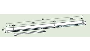 Glissières avec bras DORMA G-EMR design Contur