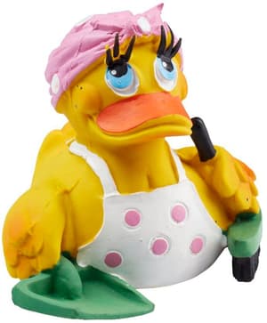 Canard de bain femme de ménage jaune